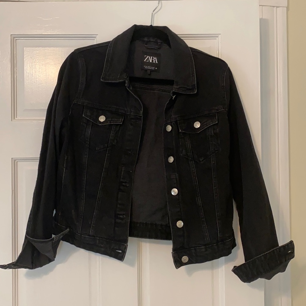 Zara fitted denim jacket size M